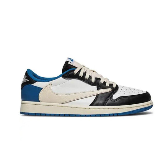 Jordan Travis Scott PREMIUM NACIONAL  -Azul Branco Preto