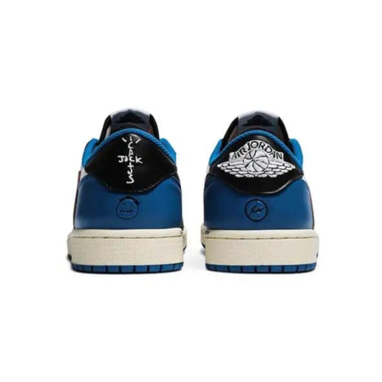 Jordan Travis Scott PREMIUM NACIONAL  -Azul Branco Preto