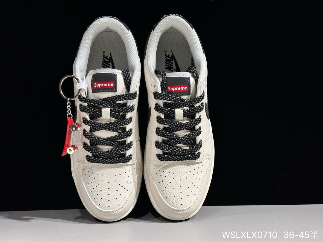 Edição ESPECIAL LANÇAMENTO Supreme x Nike SB Dunk Low Off White Black Red