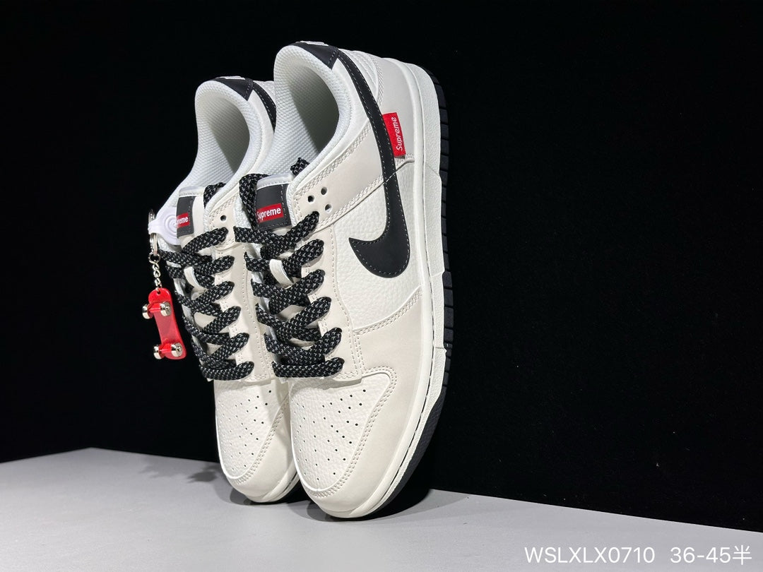 Edição ESPECIAL LANÇAMENTO Supreme x Nike SB Dunk Low Off White Black Red