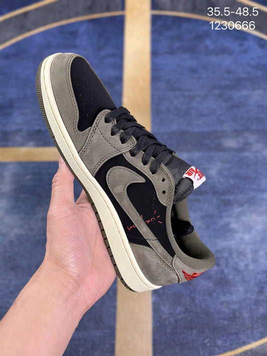 Edição ESPECIAL LANÇAMENTO Air Jordan 1 Low  "Black Olive" x Travis Scott