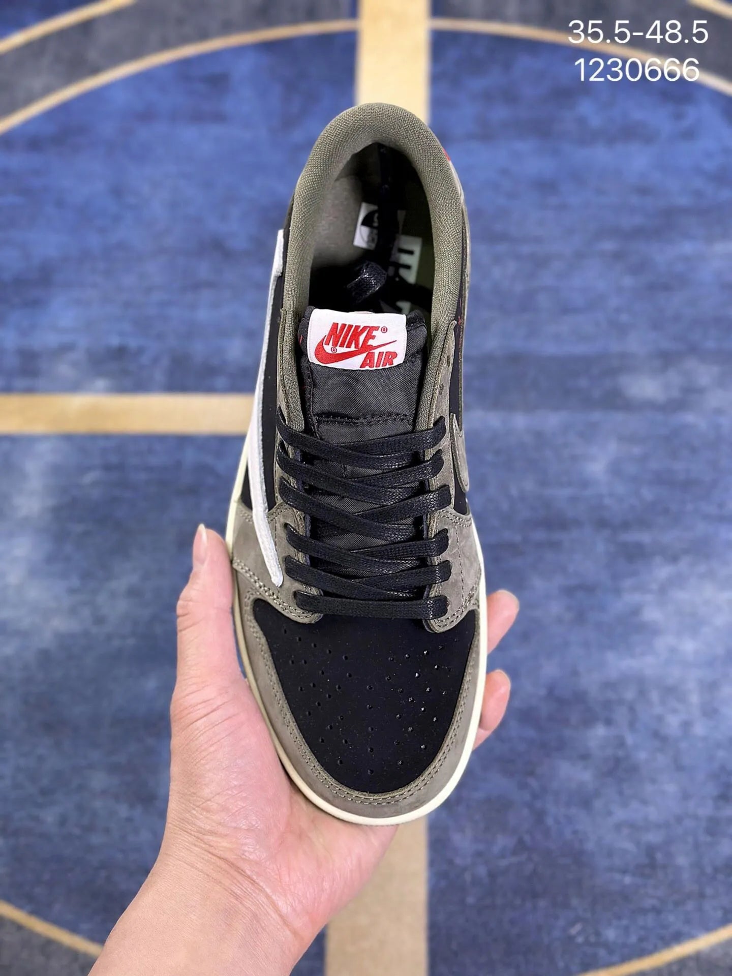 Edição ESPECIAL LANÇAMENTO Air Jordan 1 Low  "Black Olive" x Travis Scott