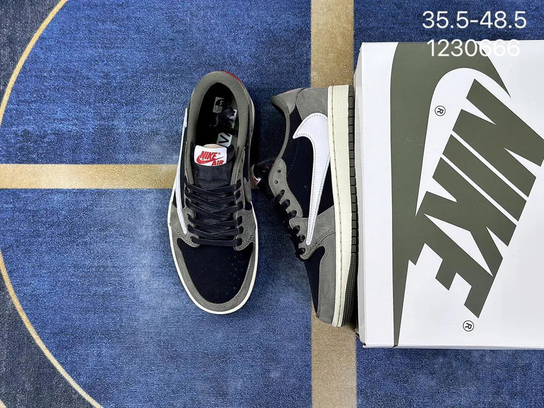 Edição ESPECIAL LANÇAMENTO Air Jordan 1 Low  "Black Olive" x Travis Scott