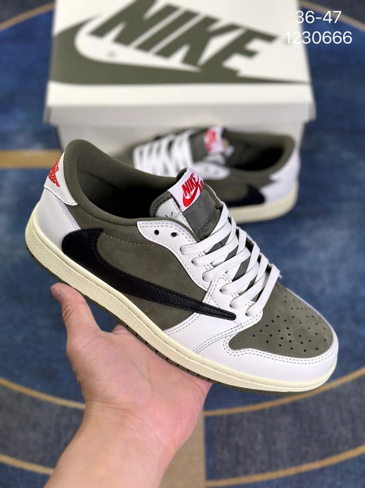 Edição ESPECIAL LANÇAMENTO Air Jordan 1 Low x Travis Scott "Medium Olive"