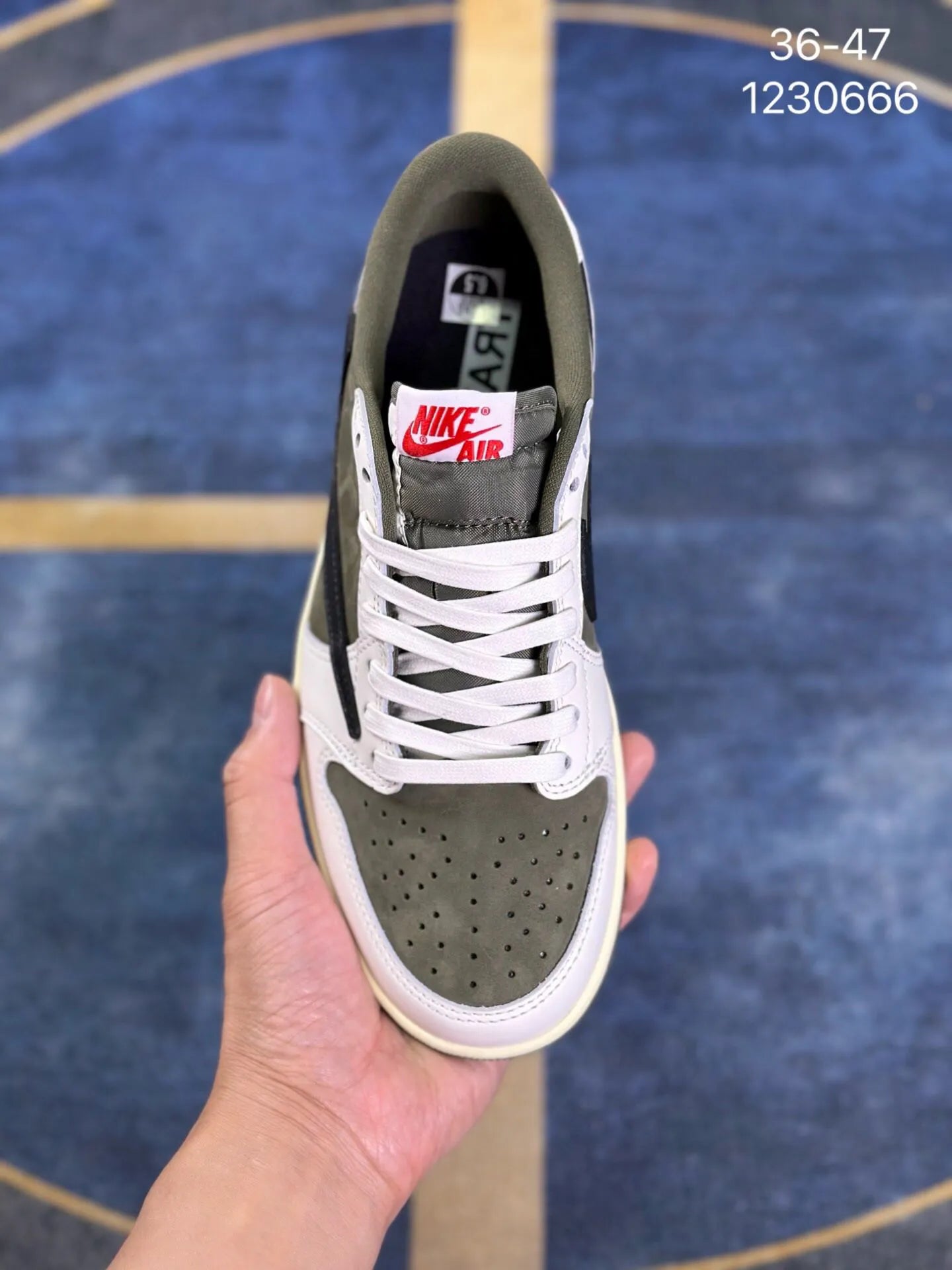 Edição ESPECIAL LANÇAMENTO Air Jordan 1 Low x Travis Scott "Medium Olive"