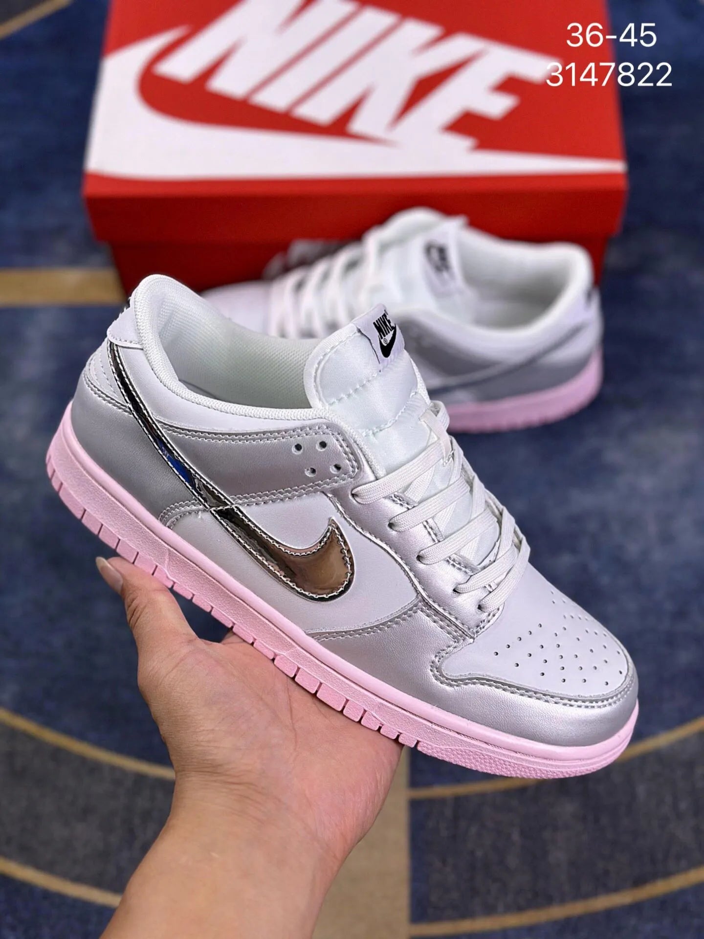 Edição ESPECIAL LANÇAMENTO Dunk Low LX Metallic Silver Pink