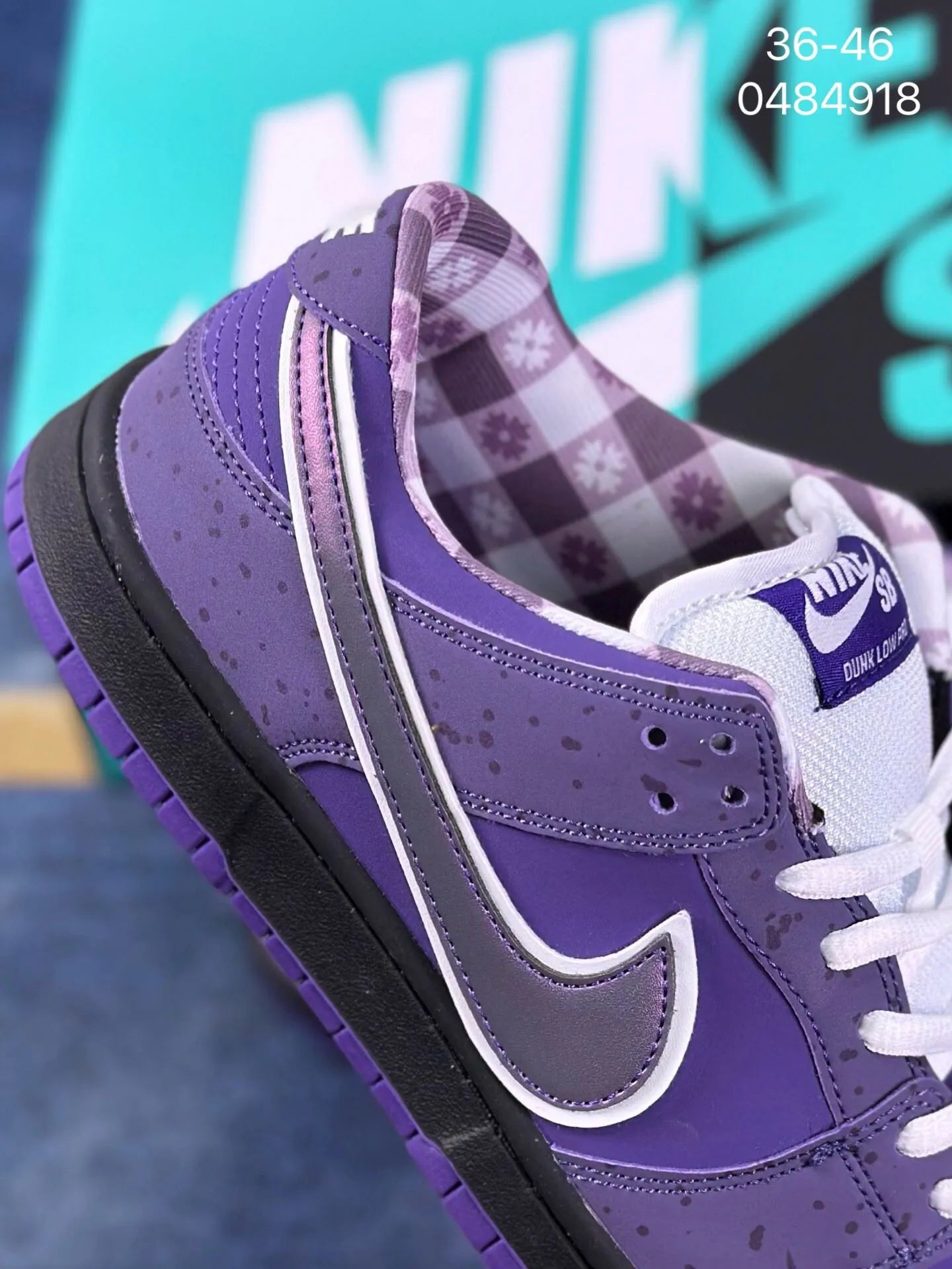 Edição ESPECIAL Concepts x SB Dunk Low "Purple Lobster"